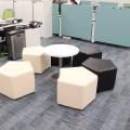 Deloitte - OUE Downtown | Products Seen: [Seed Modular Stool & Traxtor Round Table Base with Laminate Table Top Round]<br />